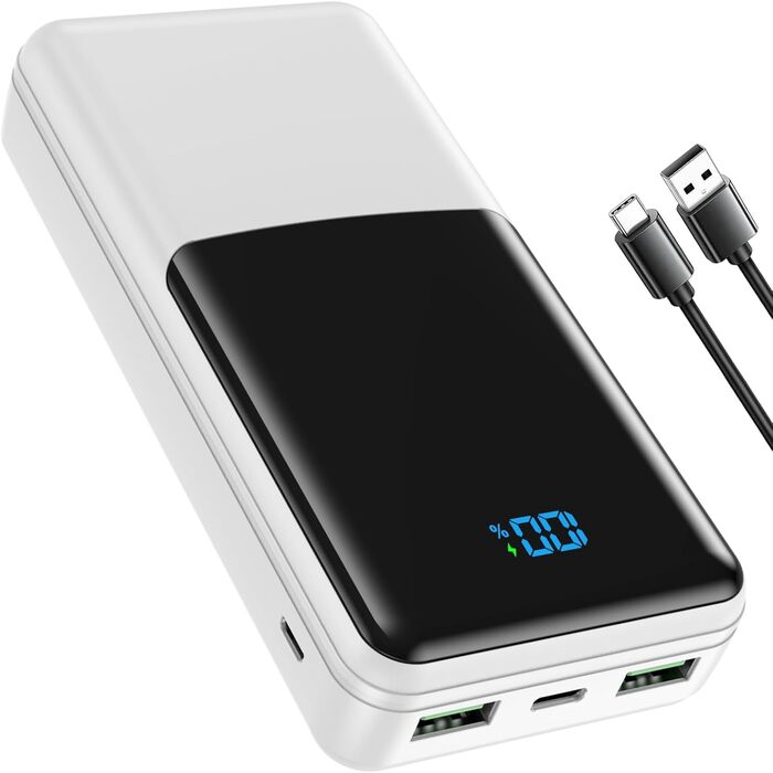 Power Bank Coblob 27000mAh з LED дисплеєм: швидка зарядка 30W USB-C, 3 виходи, 2 входи для смартфонів, планшетів, AirPods та іншого