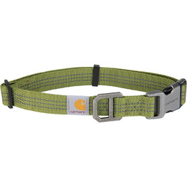 Carhartt Fully Adjustable Nylon Webbing Dog Collars, Reflective Stitching for Visibility, Coral Red (Nylon Webbing), Size L (Light Moss (Nylon Webbing), Medium)