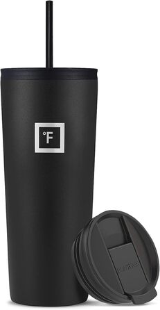 IRON °FLASK Classic Tumbler 2.0 - Stainless Steel Vacuum Insulated Water Bottle with 2 Lids (Straw Flip) - 32oz
