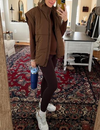 Жіноча тепла куртка-пуховик кроп-моделі з кишенями, чорна (XXL, Коричневий)