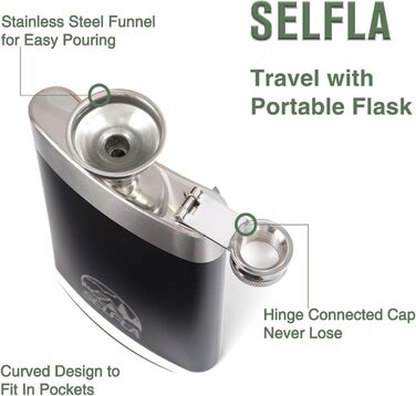 Набір стаканів з нержавіючої сталі SELFLA – стакани та пляшка для кемпінгу, подорожей, альпінізму та пригод – легкі, міцні, легко миються