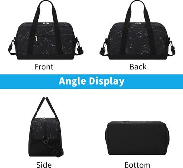 Спортивна сумка Mini Reisetasche 18л, дорожня сумка для фітнесу та школи 35x20x25 см (Мармур, 14 дюймів)
