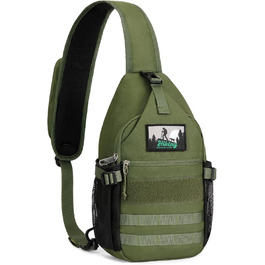 Чоловіча тактична сумка на плече HALOVIE, захист від крадіжок, Crossbody Sling Bag, армійний колір