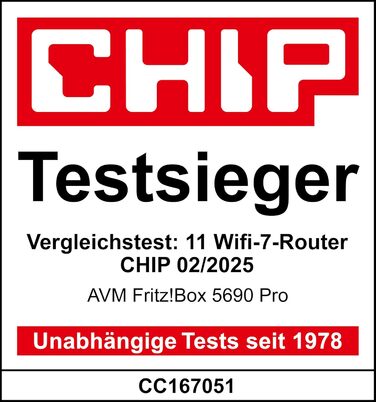 Роутер FRITZ!Box 5690 Pro: Wi-Fi 7, DSL/Glasfiber, Mesh, DECT, 18.5 Gbit/s