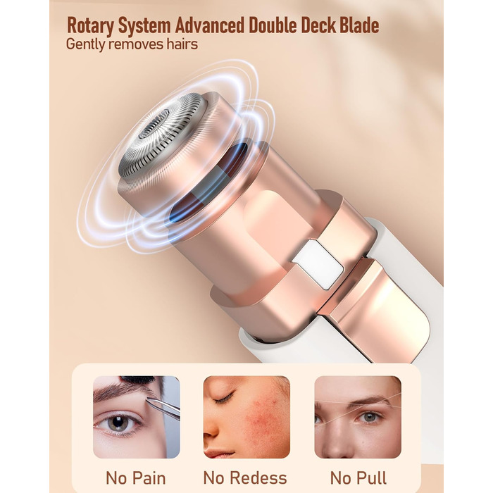 Електричний тример для брів та обличчя для жінок iFanzeTech: прецизійний триммер для брів та електричний жіночий гоління обличчя та бороди