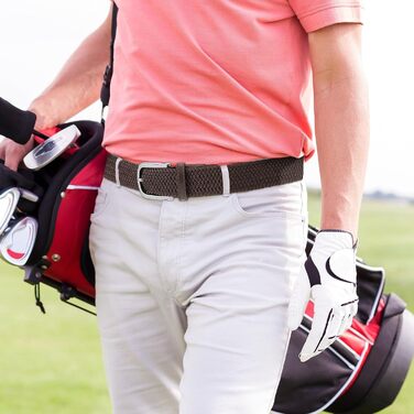 Плетені чоловічі ремені 3 шт., унісекс, еластичні пояси з тканини для чоловіків та жінок. Зручні для повсякденного носіння, міцні, довжина 130 см, чорний+синій+сірий