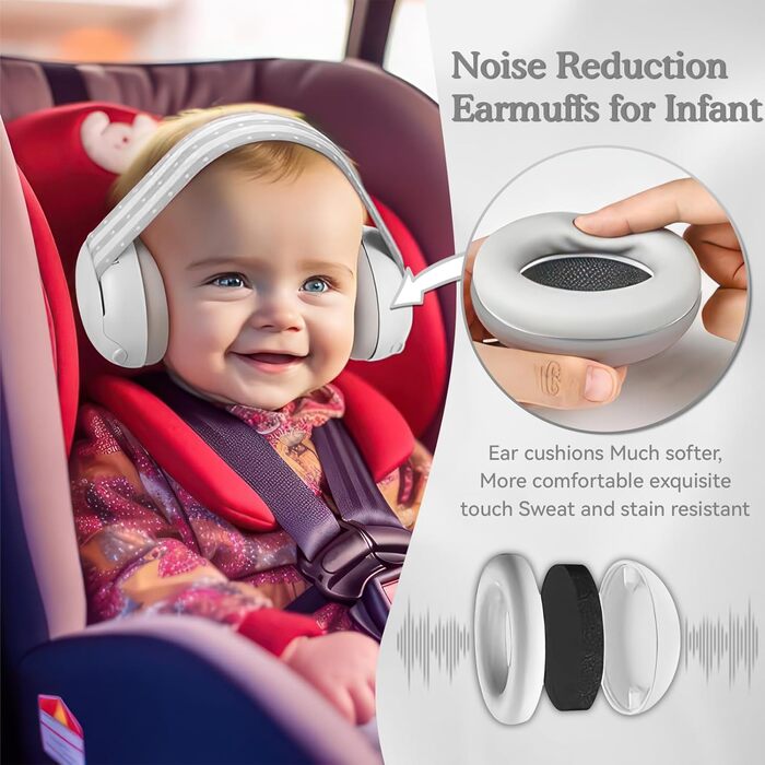 Навушники для захисту слуху Mumba Baby сірого кольору