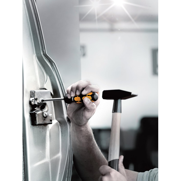 Набір викруток Wera 932/918/6 Kraftform Plus, 6 шт, ударостійкі, стамеска, з тримачем