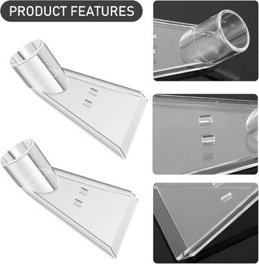 MisFun 2 Pack Upholstery Nozzle, Vacuum Attachment, Wet Vacuum Nozzle, Washing Vacuum Nozzle, Extraction Nozzle, Nozzle Accessories, Spray Extraction Device, for Car Care, Sofa Upholstery, Wet Vacuum