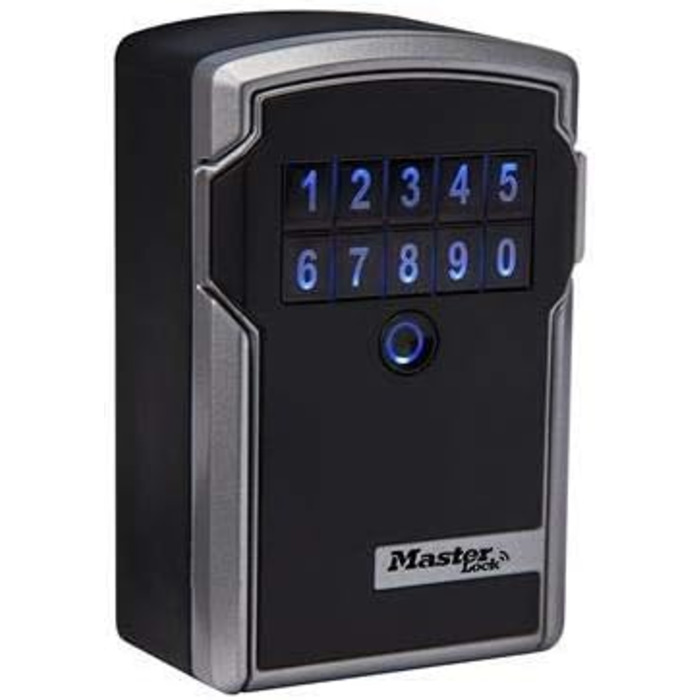 Сейф для ключів Master Lock Smart Connected з Bluetooth та кодовим замком, настінний, шифрування за військовим стандартом, 12.7x8.3x5.9 см