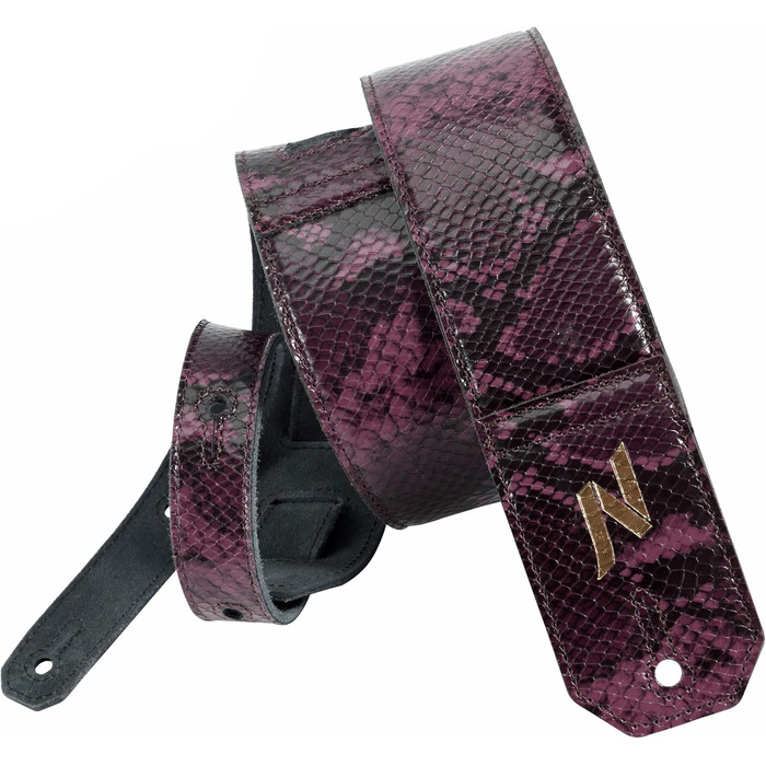 Шкіряний ремінь для гітари Nefelibata 2.3' з повним зерном, м'яка підкладка, для бас-гітари, електрогітари та акустичної гітари (Sahara Yellow Embossed)