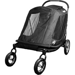 Дитяча та собача коляска Apollo 3-в-1 | Легка складана переносна сумка для собак та котів | Чорний колір