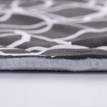 Чохол для прасувальної дошки Umiin, 115x35 см, еластичний, з бавовняним шаром та 6 мм повстяною підкладкою (Чорний & Білий)