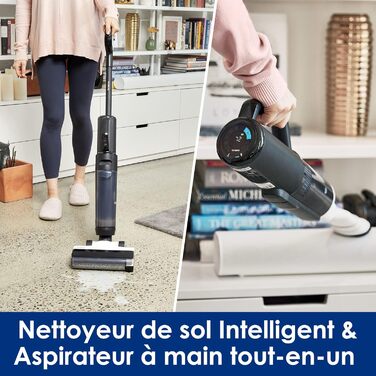 Тінеко Floor One S5 Combo: бездротовий пилосос для вологого та сухого прибирання, з інтелектом, для видалення бруду та шерсті тварин, легкий, тихий, з дисплеєм