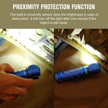 OLIGHT Perun 2 Headlamp 2500 Lumens, 166 Meter Beam Distance, USB Rechargeable LED Flashlight 5 Modes Headlamp with Timer Function, Custom Battery for Running, Jogging, Fishing, Camping (Blue)