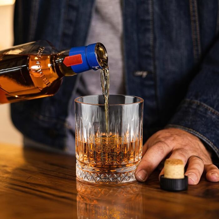 Набір склянок для віскі Cambareign 6 шт., 330 мл, Old Fashioned, скотч, бурбон, кришталь без свинцю