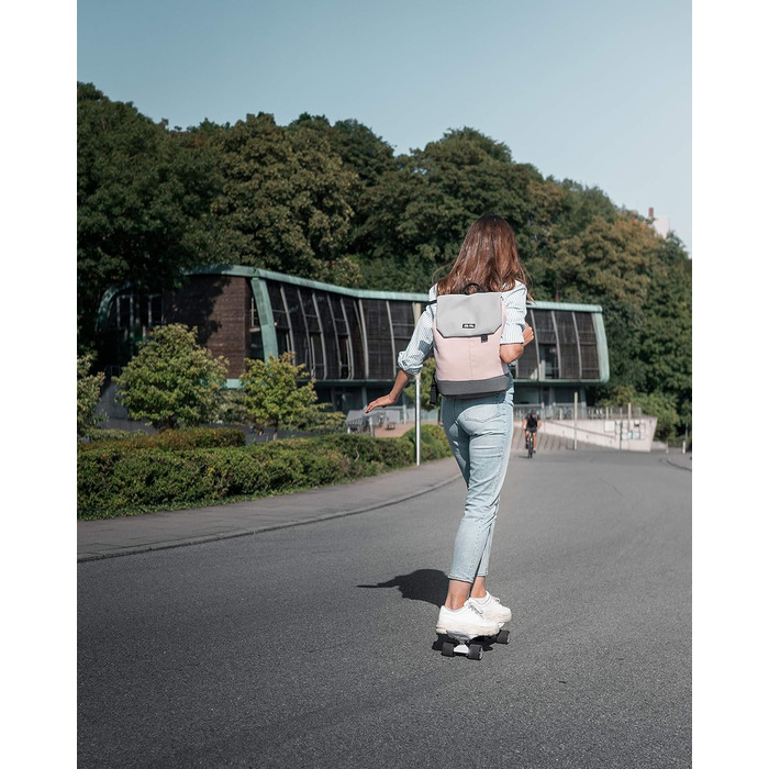 Жіночий рюкзак Ela Mo - Daypack: стильний та функціональний. Рюкзак для ноутбука, антикрадійний, для школи, університету, роботи (Rose on Rocks)