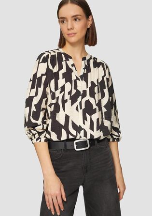 Чоловічий шкіряний ремінь s.Oliver з прямокутною пряжкою та логотипом, чорний 105