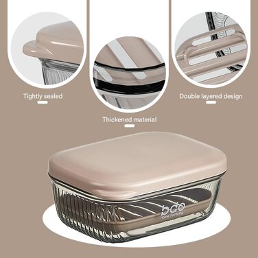 Водонепроникний тримач для мила з піддоном: для ванної кімнати, подорожей, кемпінгу