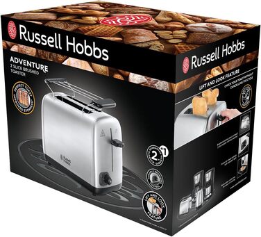 Електричний чайник Russell Hobbs Adventure 1.7л, 2400W, нержавіюча сталь, з функцією швидкого кип'ятіння