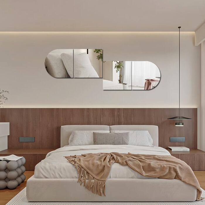 HD акриловий дзеркальний наліпка на стіну, самоклеючий, для макіяжу, фітнесу, дитячої кімнати, декор плитки (4)