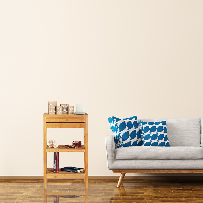 Relaxdays Bamboo Shelf with Shelves and Lid