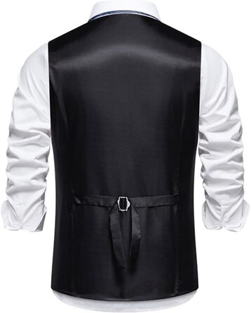 Чоловіча жилетка Miaikvs M117 чорного кольору, без рукавів, V-подібний виріз, для весілля, ділових зустрічей та повсякденного стилю