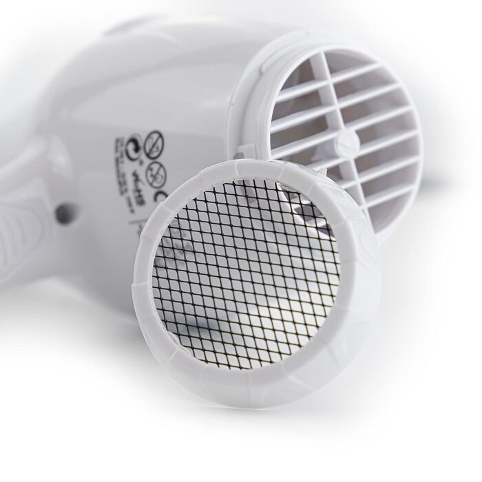 Фен для волосся ID Italian Design GTI 2600 з дифузором, 2200 Вт, AC-мотор, 3 режими нагріву, білий