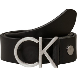Жіночий шкіряний ремінь Calvin Klein CK Logo Belt 85 чорний