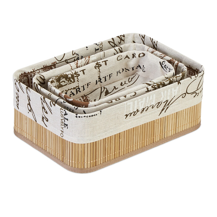 Relaxdays Storage Baskets, 3-Piece Set