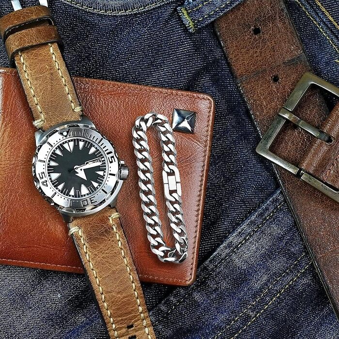 Браслет чоловічий Flintronic з нержавіючої сталі, ланцюгова броня, 10 мм, 21 см, срібляний