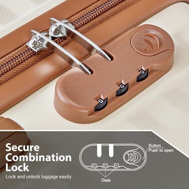 Чемодан Joyway ABS з жорсткою обшивкою, ручний багаж 56 см з TSA замком, відсіком для напоїв та стійким до тиску каркасом, білий