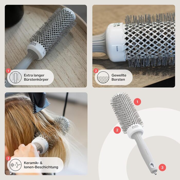 Кругла щітка Olivia Garden Expert Blowout Speed з керамічним покриттям, великий діаметр, для швидкої сушки волосся