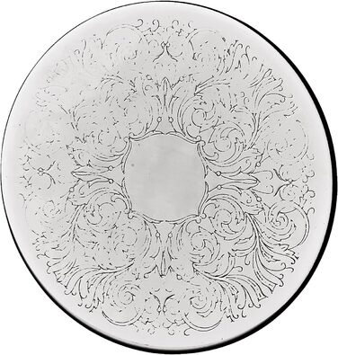 EDZARD Set of 6 Coasters Bruges (Ø 9 cm) in Silver - Saucers as coaster, coasters for glasses, cup coasters - in round shape for pots, candles, glasses, drinks instead of beer mats