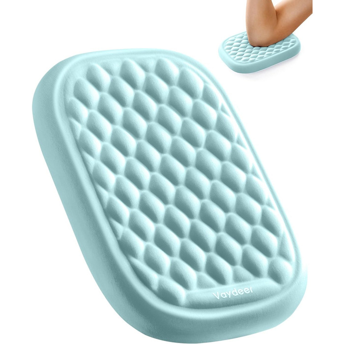 Підставка для зап'ястя VAYDEER під клавіатуру з підлокітником з Memory Foam - для комфортної роботи за комп'ютером (Світло-сіра, 1 шт.)