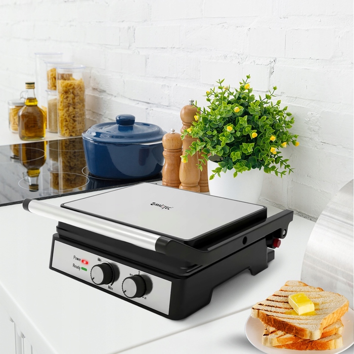 Електричний гриль-тостер розкладний для паніні та сендвічів, 2500 Вт, з таймером