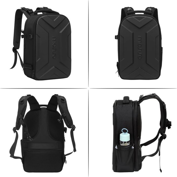 MOSISO Рюкзак для фотокамери, водонепроникний, з кріпленням для штатива, для Canon/Nikon/Sony, 15-16 дюймів, Чорний