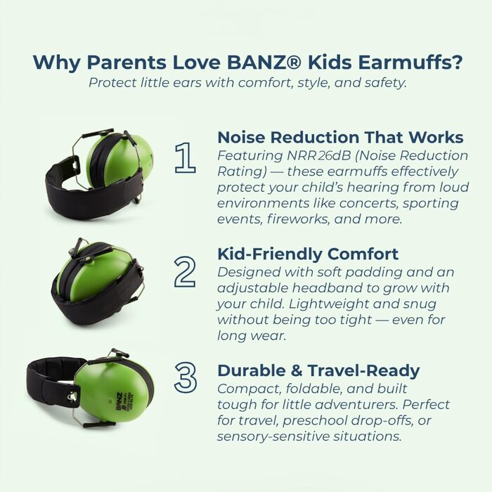 Banz Bubzee Захисні навушники для дітей (Морська блакить)