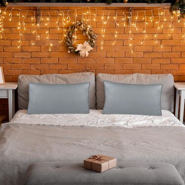 Utopia Bedding Pillow Set (2-Pack), 40 x 80 cm Sleeping Pillow, Breathable and Soft Pillow (Grey) 40x80 cm (2 Pack) Grey 2
