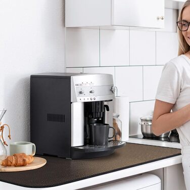 Термостійкий килимок | Силіконовий килимок для захисту від вогню | Килимок під фритюрницю | Килимок під кавоварку | Нековзний, вологостійкий (Коричневий, 40 x 60 см)