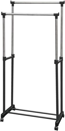 Home Vida Clothes Rack, Double Clothes Rail, Adjustable, Silver