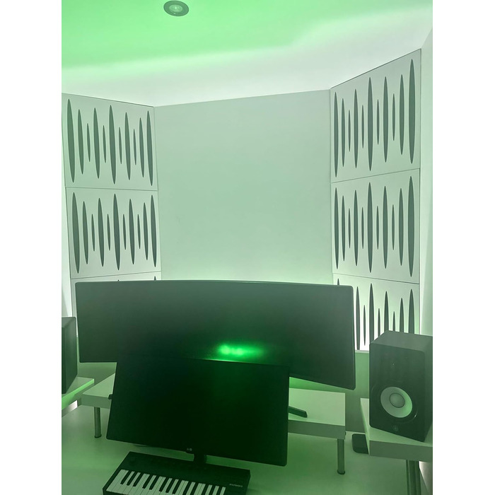 Набір акустичних басових пасток для кутів PULSE-100mm (4 шт), 50x50x10 см, колір горіх — звукопоглинаючі панелі для студії звукозапису