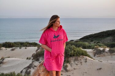 Пончо для серфінгу ATLANTIC SHORE з капюшоном, 100% бавовна, універсальне, для дорослих