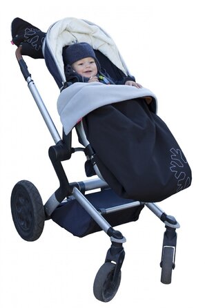 Термоковдра для дитячого візка ByBoom Softshell 70x100 см, універсальна, чорна/фуксія