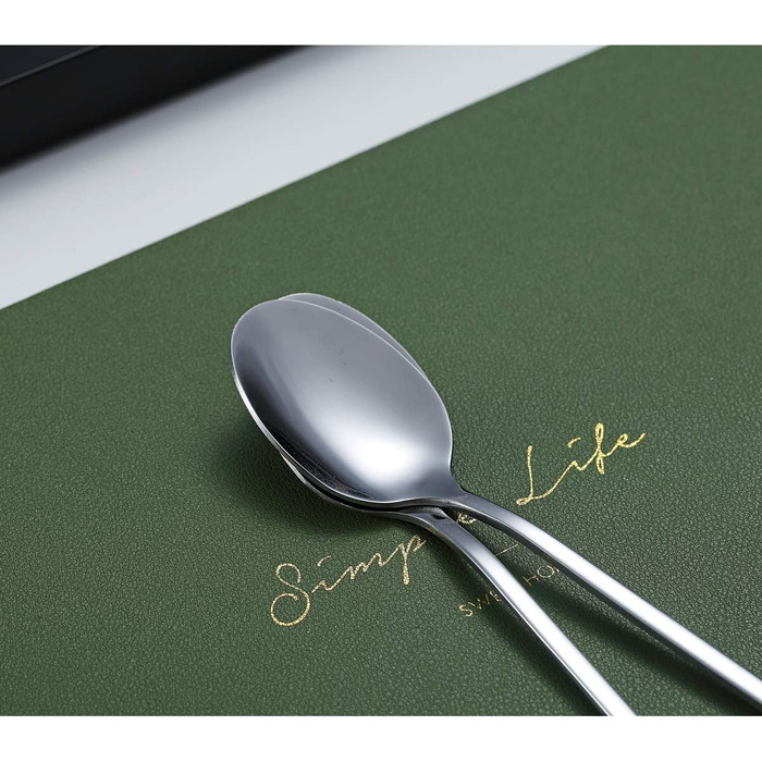 Набір ложок для коктейлів та напоїв Kyraton Edelstahl (6 шт.) з чорним титановим покриттям