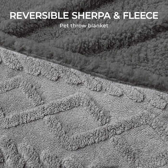 Водонепроникний килимок для собак Luciphia, флісовий, миючий, для собак та котів, захист дивану, ліжка, автокрісла, меблів, M (100 x 145 см), світло-сірий