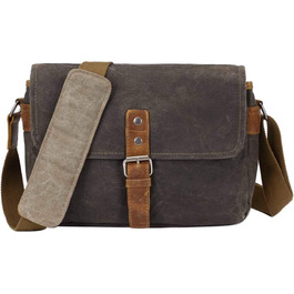 Сумка-переноска для камери Neuleben з відділенням для камери, vintage, маленька, на плечі, з вощеного канвасу, зелена (для жінок/чоловіків)