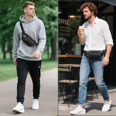 Стильна бананка для жінок з натуральної шкіри (бананка на пояс, шкіряна бананка, чорна бананка)