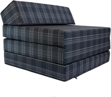 Складаний матрац FORTISLINE 200x70x10 см, 3-секційний, H2, гостьовий, для кемпінгу, складане ліжко, знімний чохол, для дорослих, дорожній, пінополіуретановий, малюнок Vw Gtd