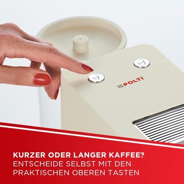 POLTI Coffea S15W: Еспресо-машина з резервуаром 0,85 л (білий/бежевий)